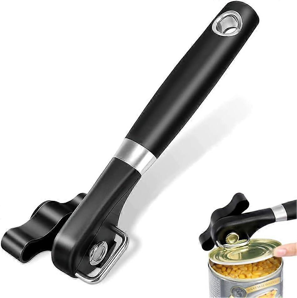 nice Safety Manual Can Opener, Manual Can Opener with Bottle Opener, Can Opener Without Sharp Edges, Flat Side Incisions, Suitable for Canned Foods