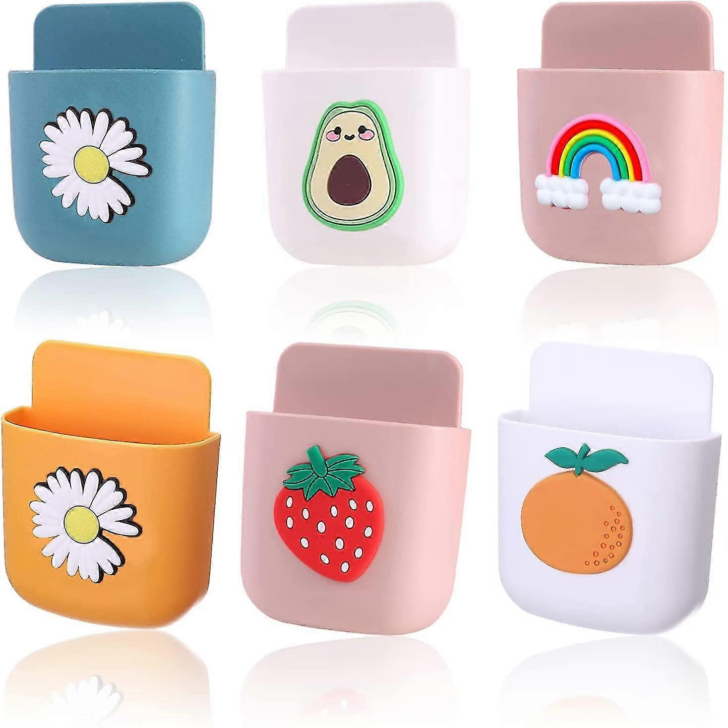 Remote Control Holder Wall Mounted, 6pcs Self-adhesive Remote Control Organizer
