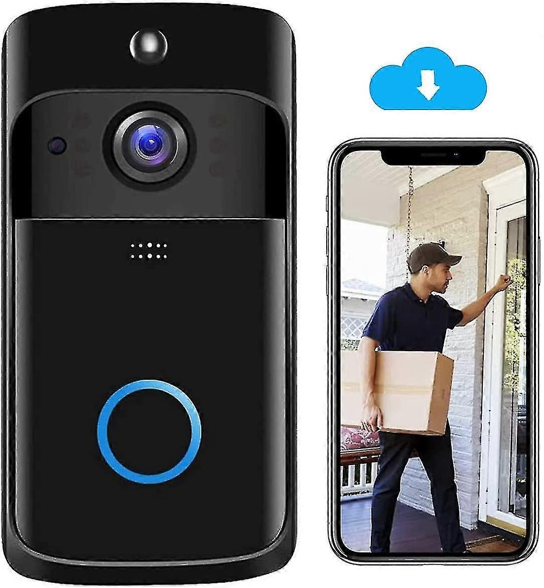 Video Doorbell Camera Wireless Wifi [2021 Upgrade] Ip5 Waterproof Hd Wifi Security Camera Real-time Video For Ios & Android Phone Night Light