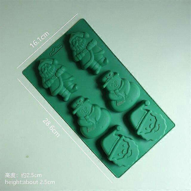 JWL-4pcs Silicone Chocolate Mold Xmas Tree Biscuits Mould Cake Baking Mold (4 models can be matched at will, leave a message and let me know)