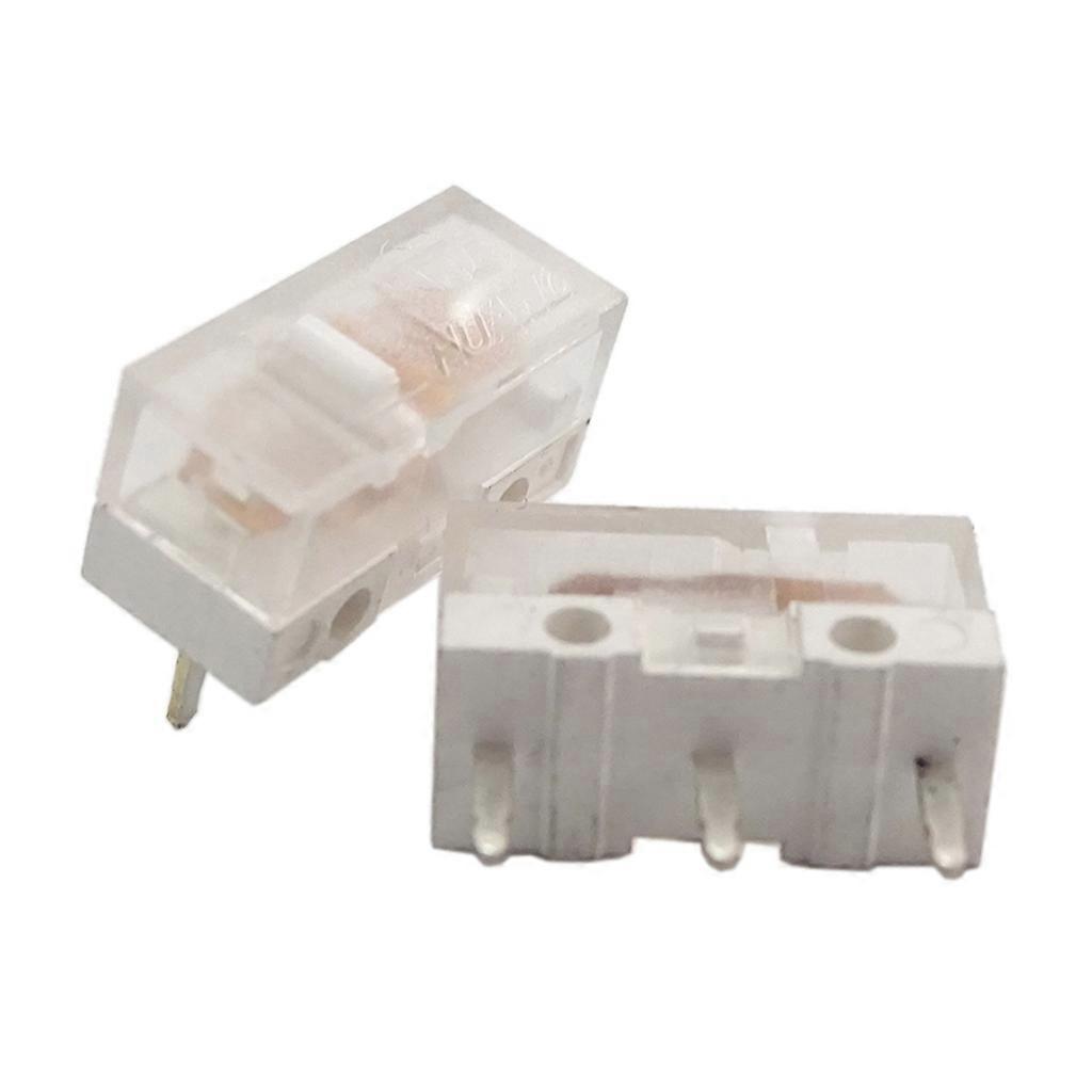 HUANO Transparent White Microswitch 80Million Clicks Gaming Mouse Micro Switch 3Pin for Computer Mouse Left Right Button