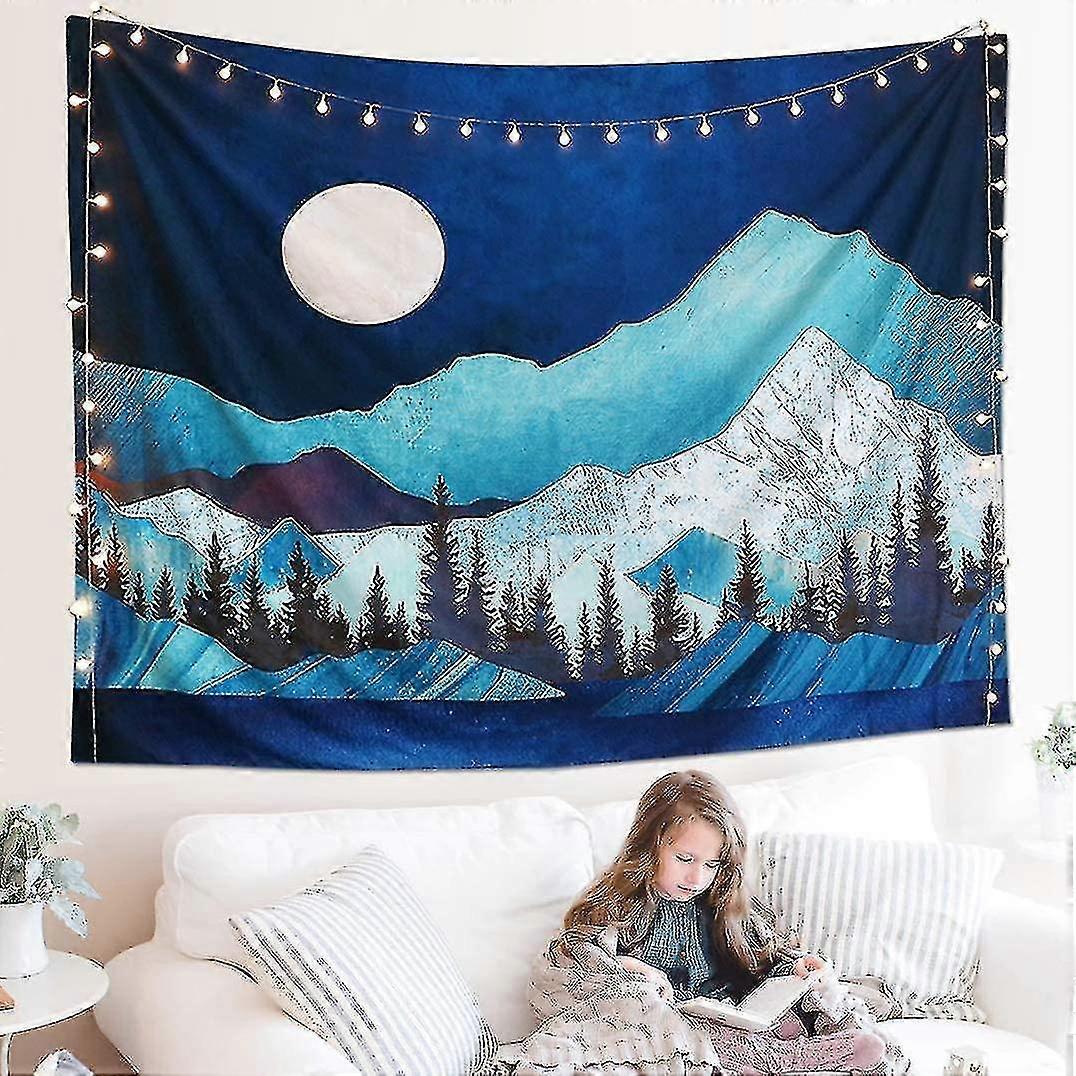 Forest Tree Moon Tapestry Wall Hanging