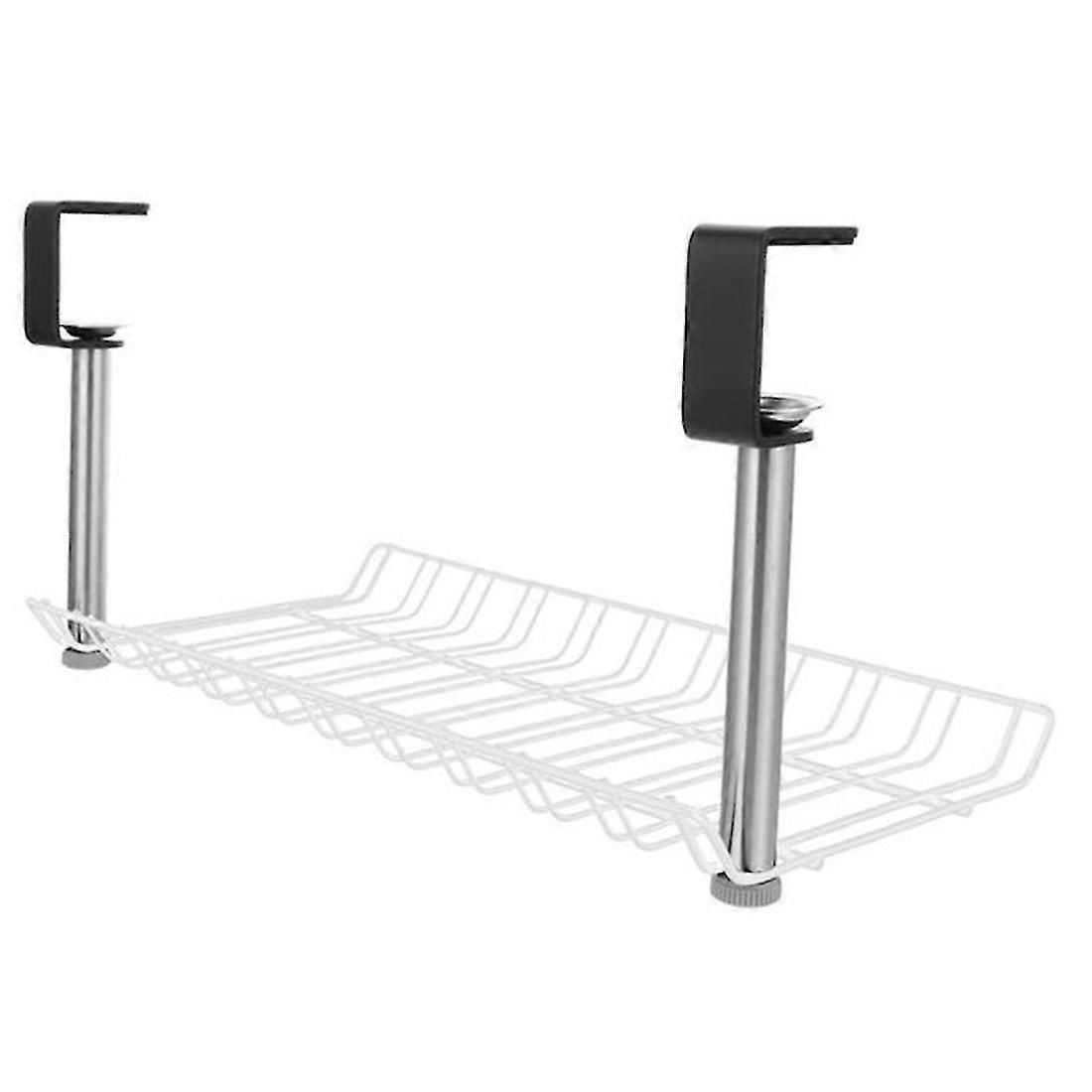 Under Desk Cable Management Tray Iron Cable Organizer Cable Storage Rack Table Bottom Socket Holder
