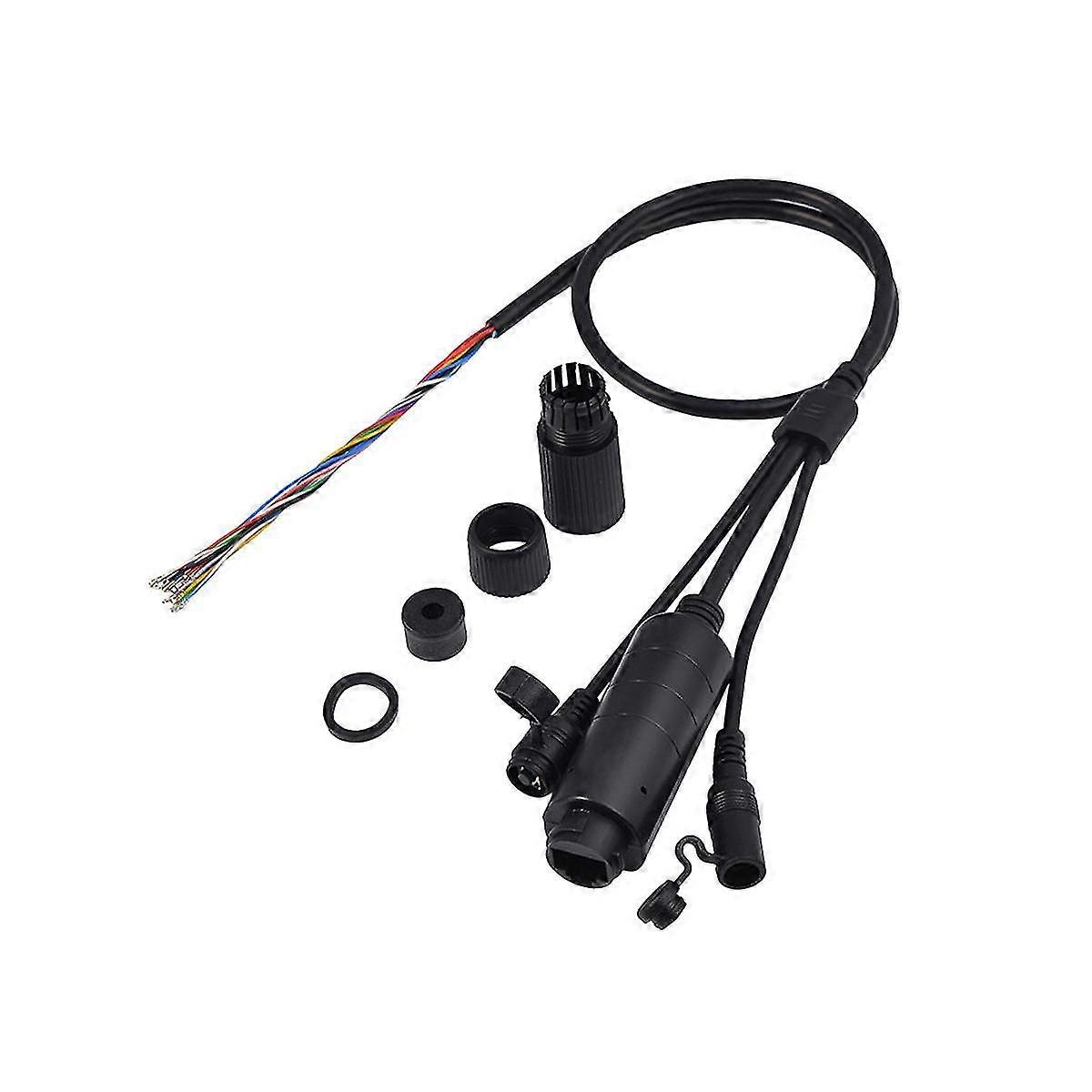 Waterproof Poe Splitter Cable 48v With Reset Poe Adapter Cable Ieee802.3af For Ip Camera