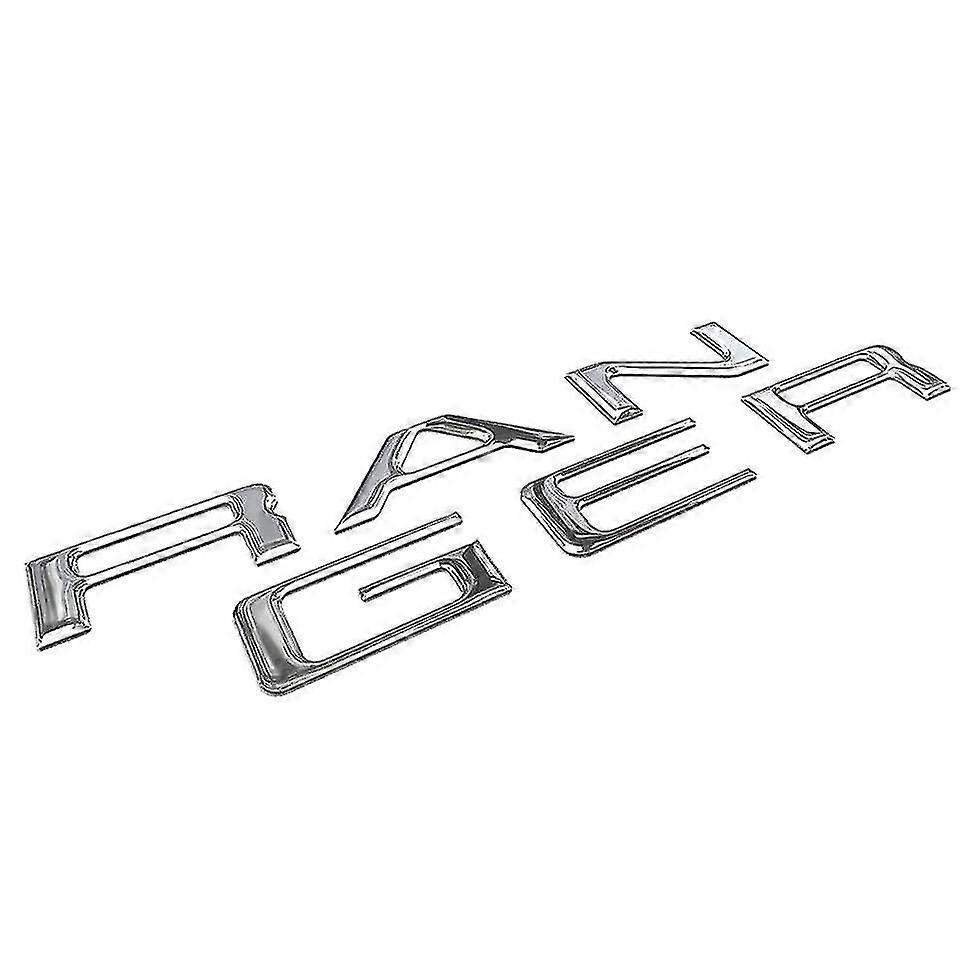 Tailgate Insert Letters For Ford Ranger 2019 2020, Emblems (silver)