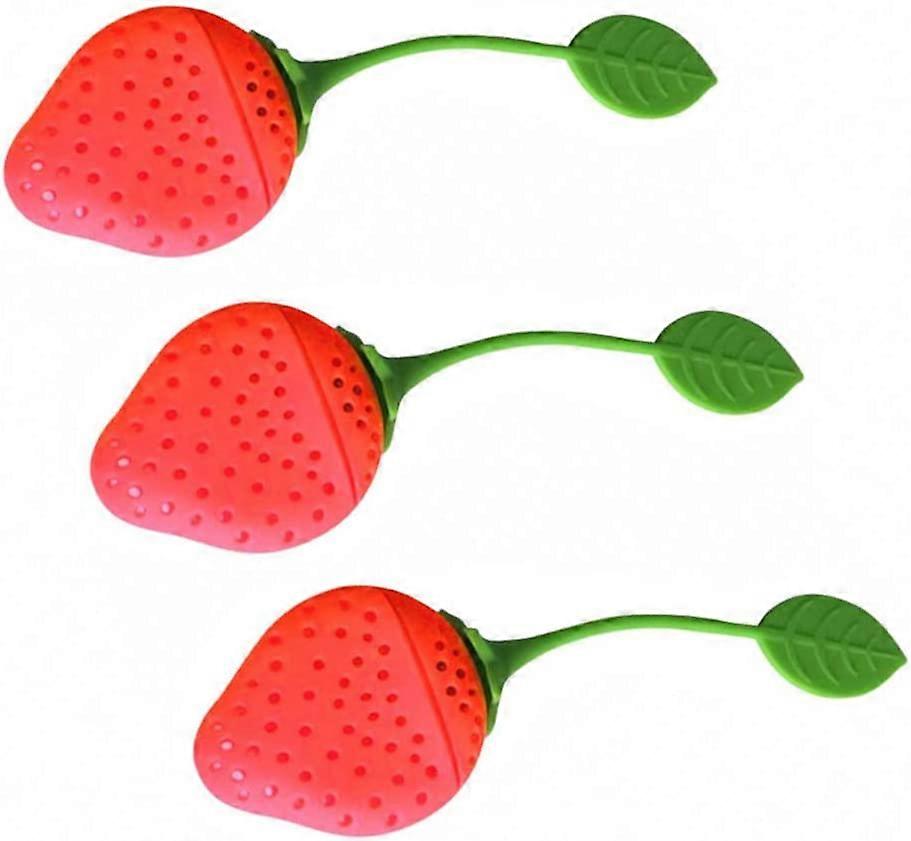 Tea Strainers Strawberry Shape Tea Infusers Silicone Strainer Tea Filter Bag Creative Tea Maker Fun Cartoon Tea Strainer