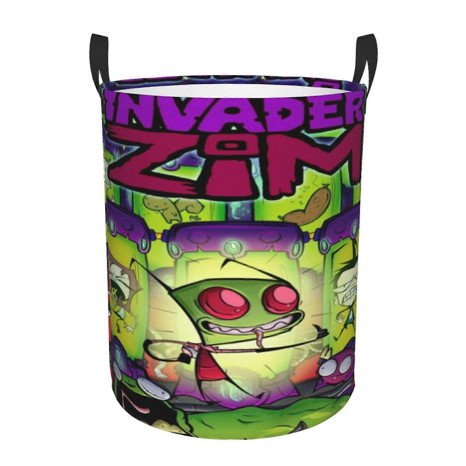 Invader Zim 3d Grafische Vlam Wasmand Brand Vlam Kleding Hamster Opslag Met Handvat-SYS29424