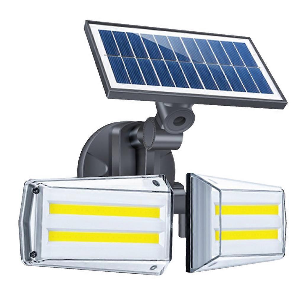 Lampe solaire d’extérieur ultra longue veille 3 modes capteur PIR Applique murale 80 leds