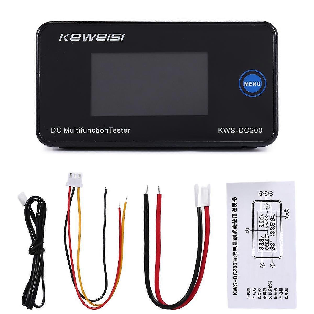 KEWEISI DC 0-200V Voltmeter Ammeter KWS Power Energy Meter LED Digital DC Wattmeter Electric Meter,