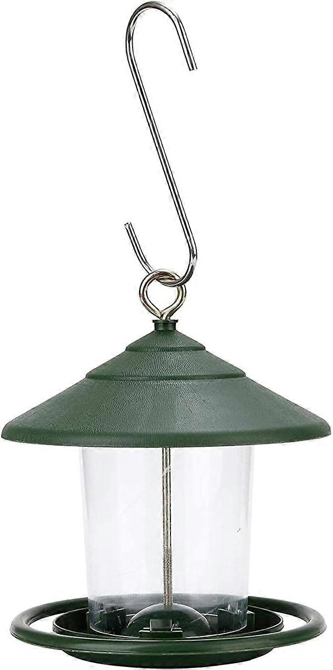 Outdoor bird feeder in the courtyard of the sky garden, outdoor decorative bird food is perfect for children (green)