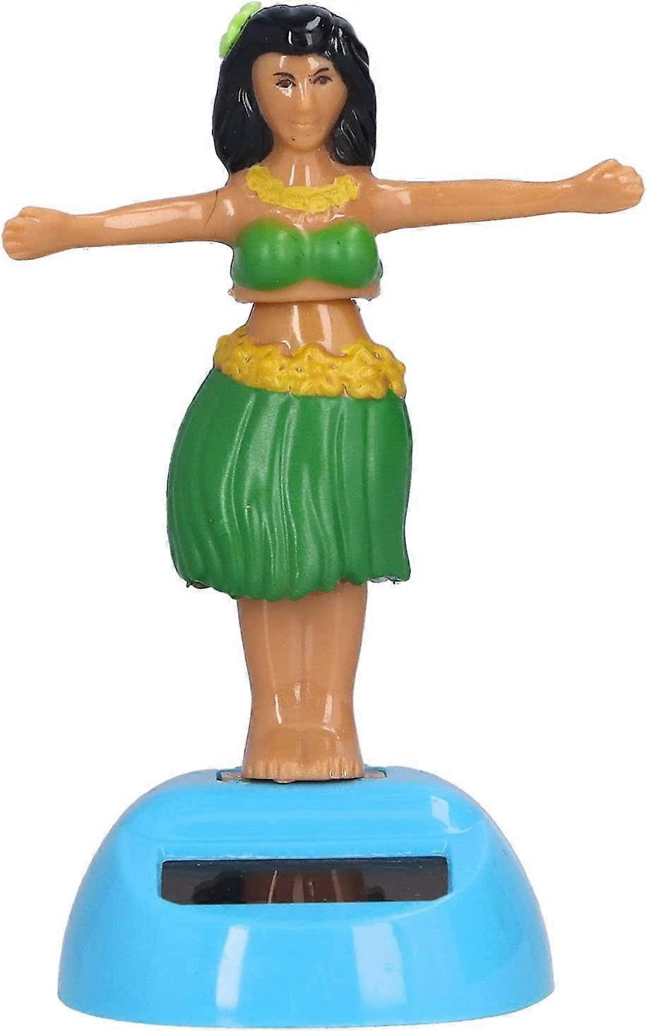 Hula Girl Dashboard Doll Durable Easy Use Environmental Protection Interesting Solar Powered Dancing Decoration for Car for Home for Adults(Blue)