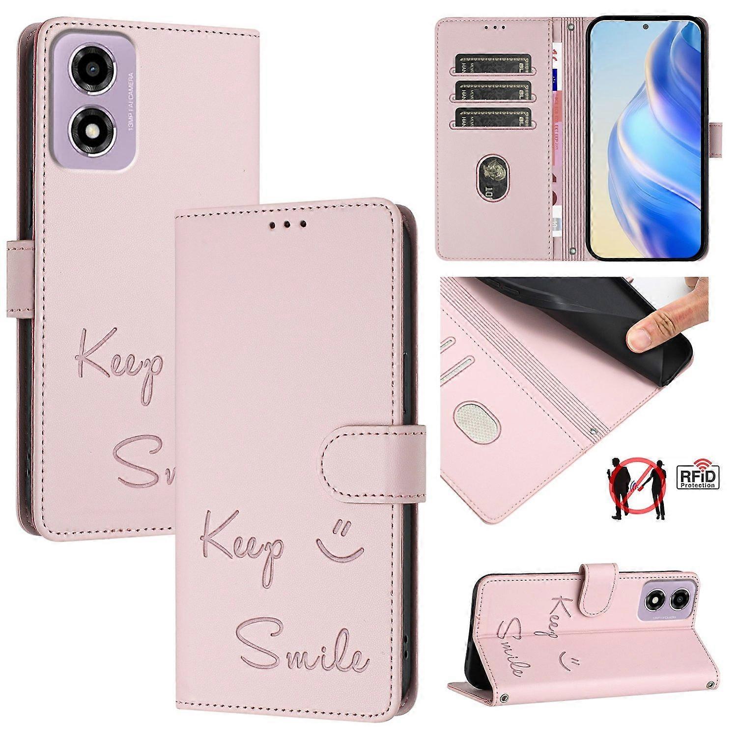 Smile RFID PU Case For Motorola Moto E14