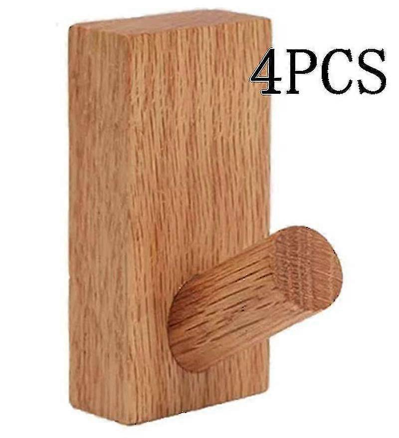 Adhesive Wall Hooks, Wooden Coat Hooks, Wall Mounted Decorative Hooks