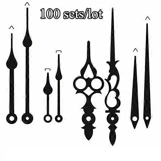 100 sets Silent Wall Clock Quartz Needle Movement Clock Hands DIY Replacement Part Repair Kit Tool Set Clock pointer Mechanism