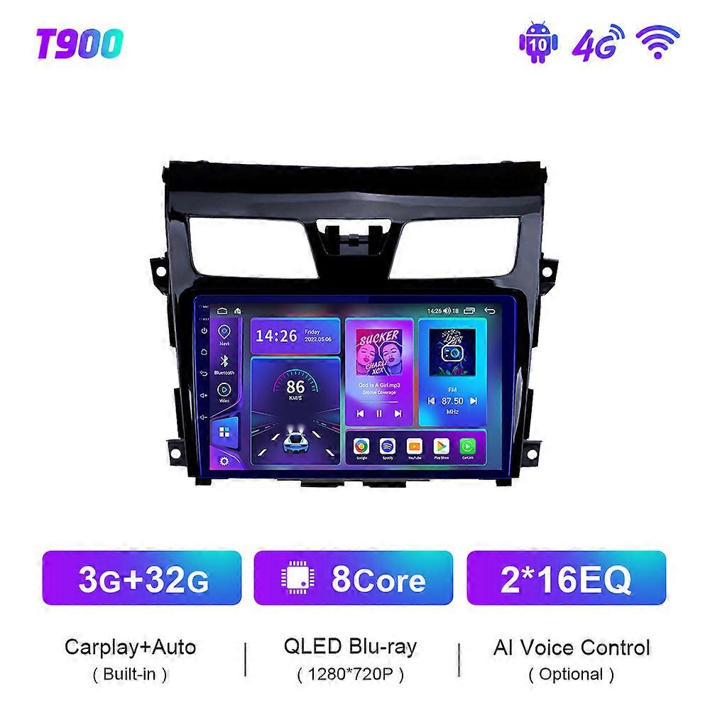 T900 8G 128G Android 10 QLED Stereo For Nissan Teana Altima 2013 - 2016 Car Radio Multimedia Video Player Navigator GPS DVD