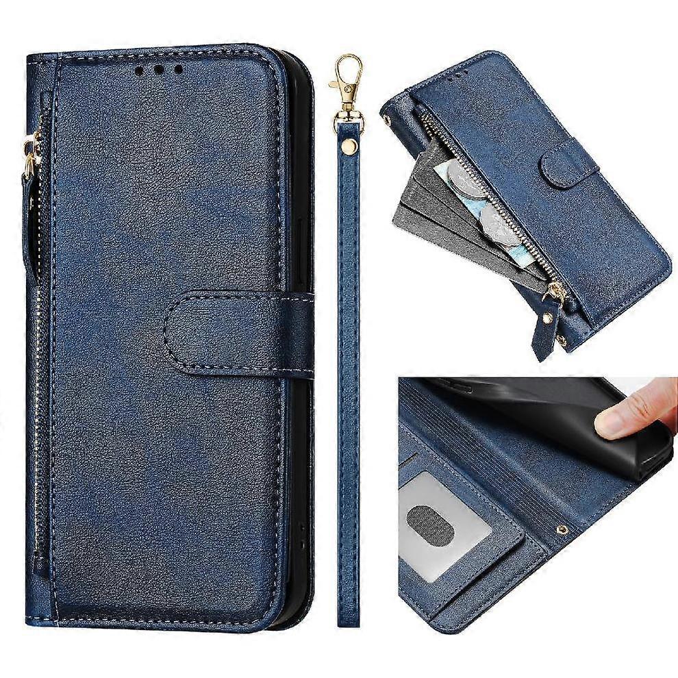 מקרה הפוך עבור xiaomi redmi note 13 5g רוכסן מחזיק כרטיס עור PU מגנטי