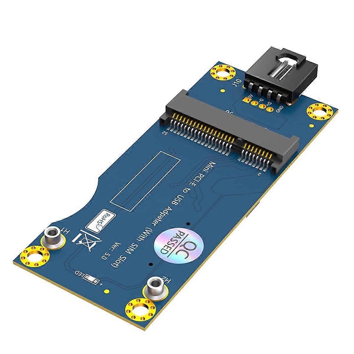Mini-PCI-E-auf-USB-Adapter mit SIM-Kartensteckplatz für WWAN/LTE-Modul