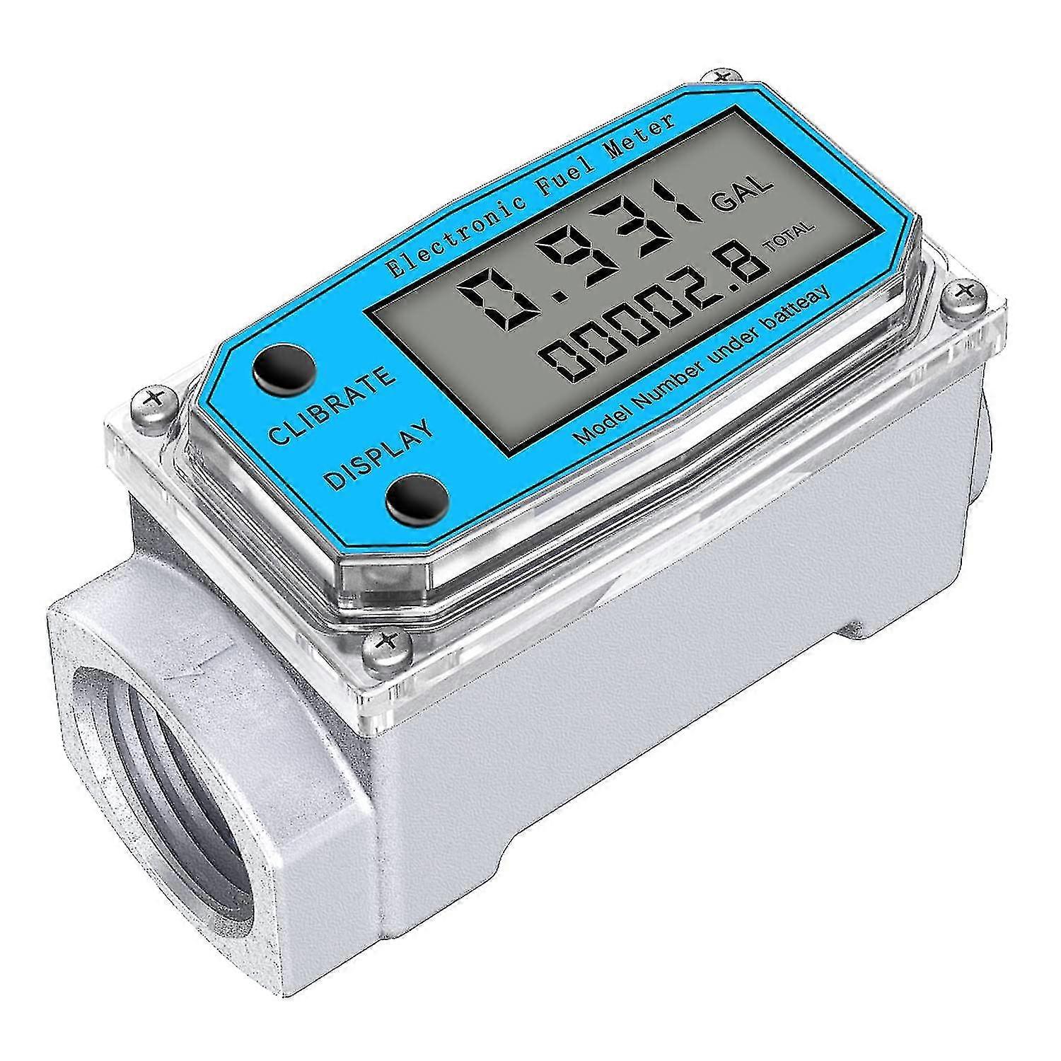 Digital Turbine Water Flow Meter Digital Lcd Display With Npt Counter And Fnpt Thread Oil Fuel Flow