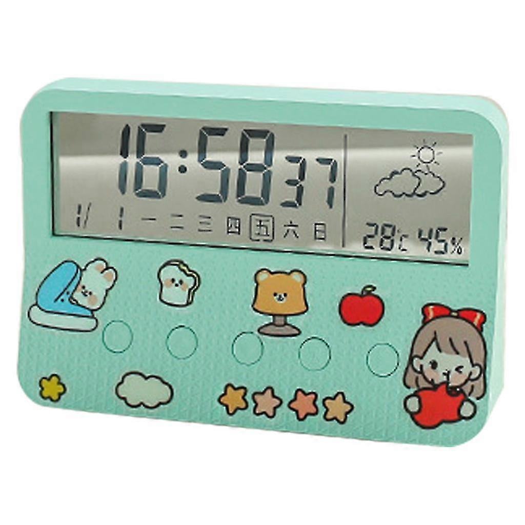 Smart Alarm Clock Bedside Desk Table Electronic Clock Battery Operated Snooze Nightlight Clock For Kids Students