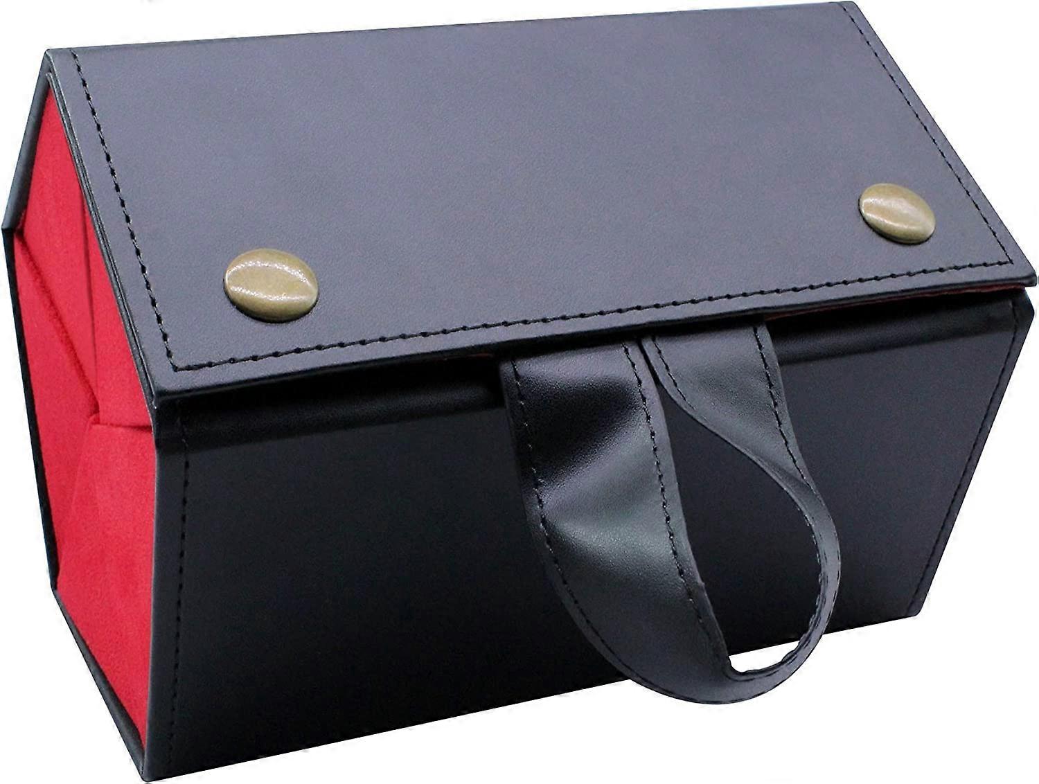 Polyurethane foldable storage box for 5 sunglasses, 5 compartments