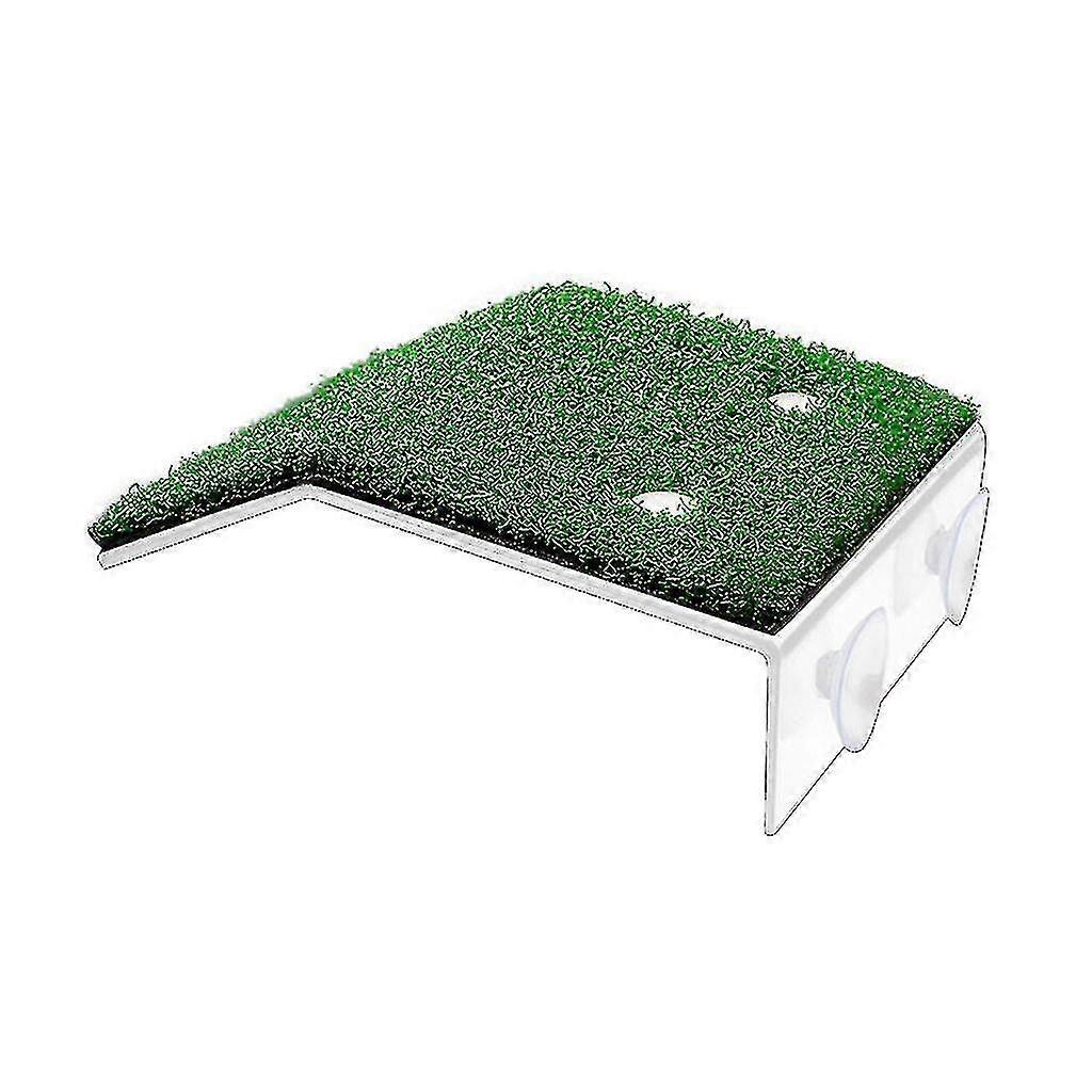 Simulation Grass Turtle Crawler Roof Terrace Turtle Pool Decoration Accessories(M)