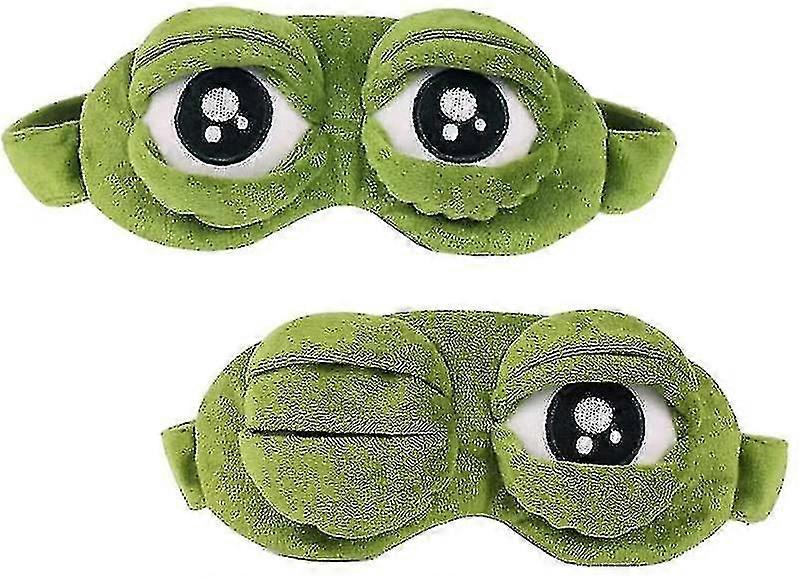 2 Pcs Sleep Eyefold, Creative Cartoon Frog Eye Mask