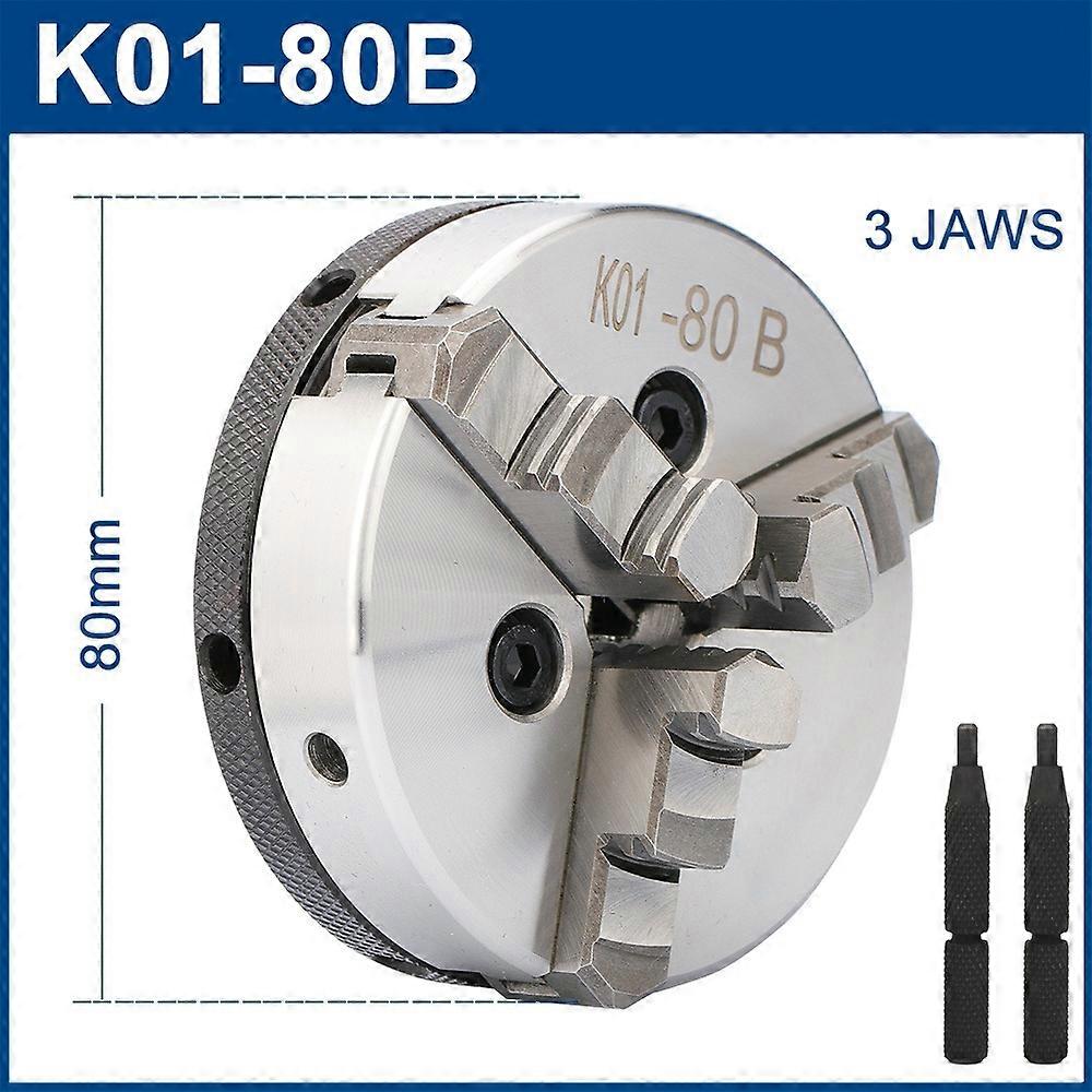 XCAN Lathe Chuck K01 50 63 80B 100B Self-Centering Mini Lathe Chuck 3 Jaw Wood Lathe Tool