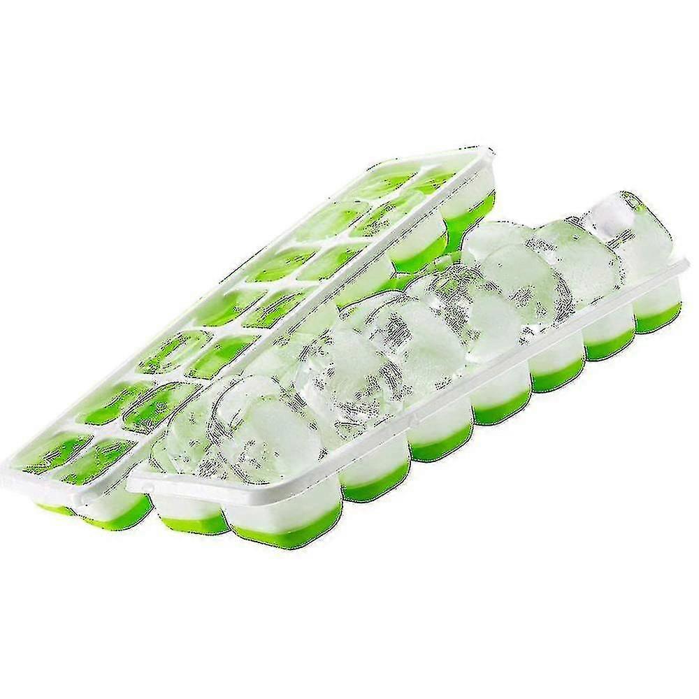 Silicone Ice Tray Summer Ice Box With Lid Ice Cubes 14 Grid Ice