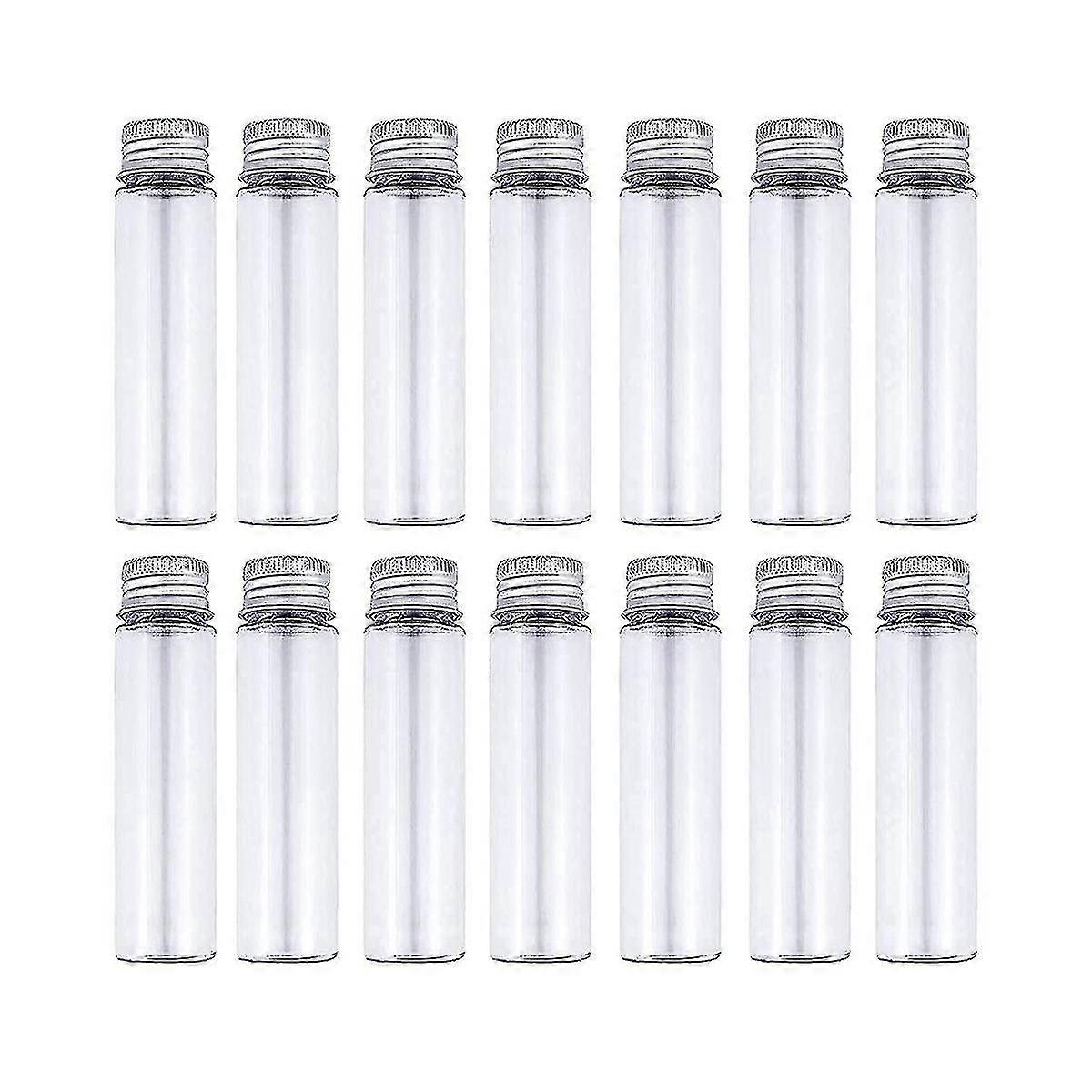 30 قطعة 50 مل أنابيب اختبار بلاستيكية مسطحة واضحة مع أغطية لولبية ، أنابيب 28x108mm لتخزين الخرز Scientif