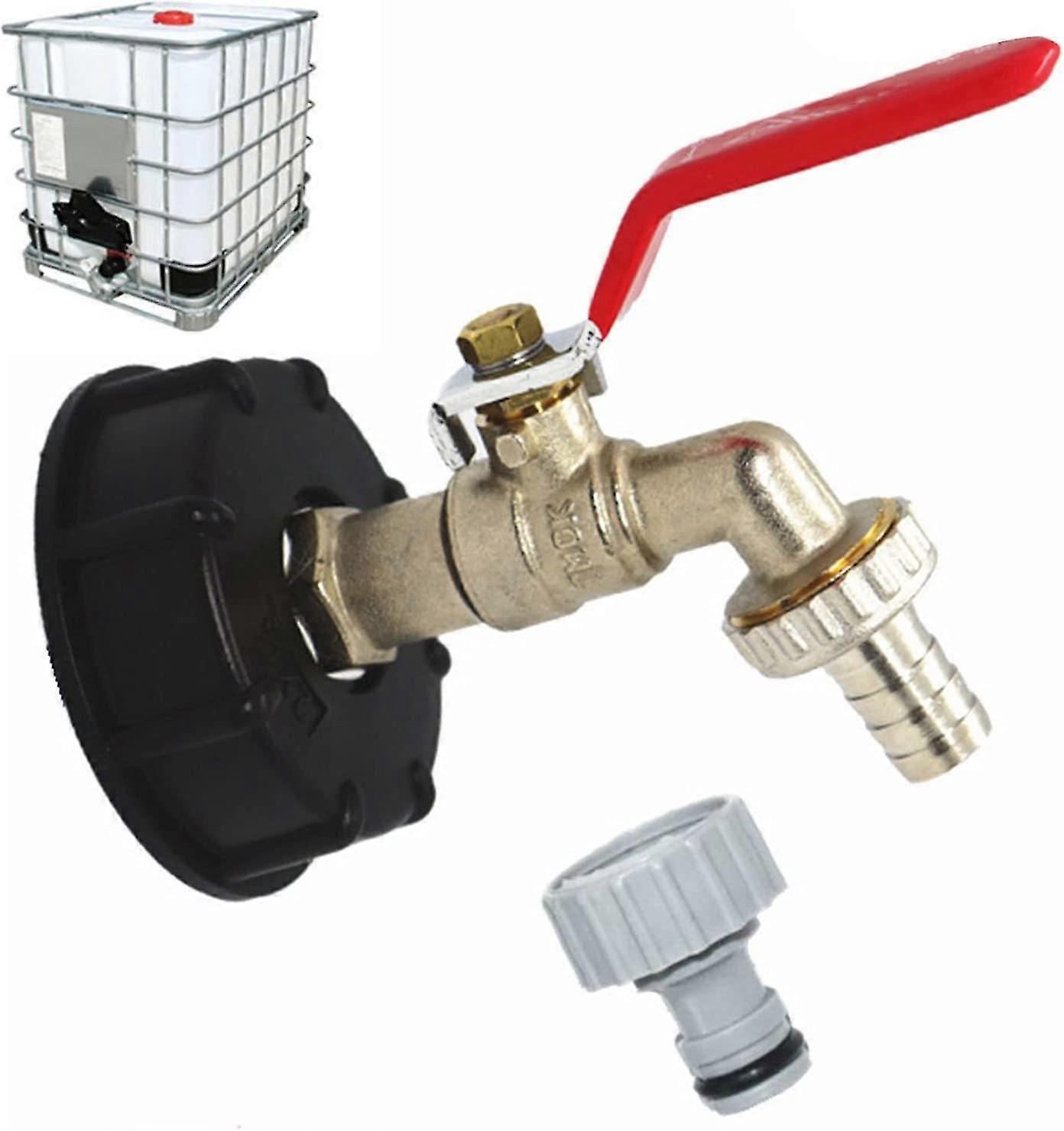Nádrž tap 1000l S60x6 Ibc kohout konektor s 1 / 2 "hadicový konektor, vypouštěcí nádrž Adapte (1 kus)