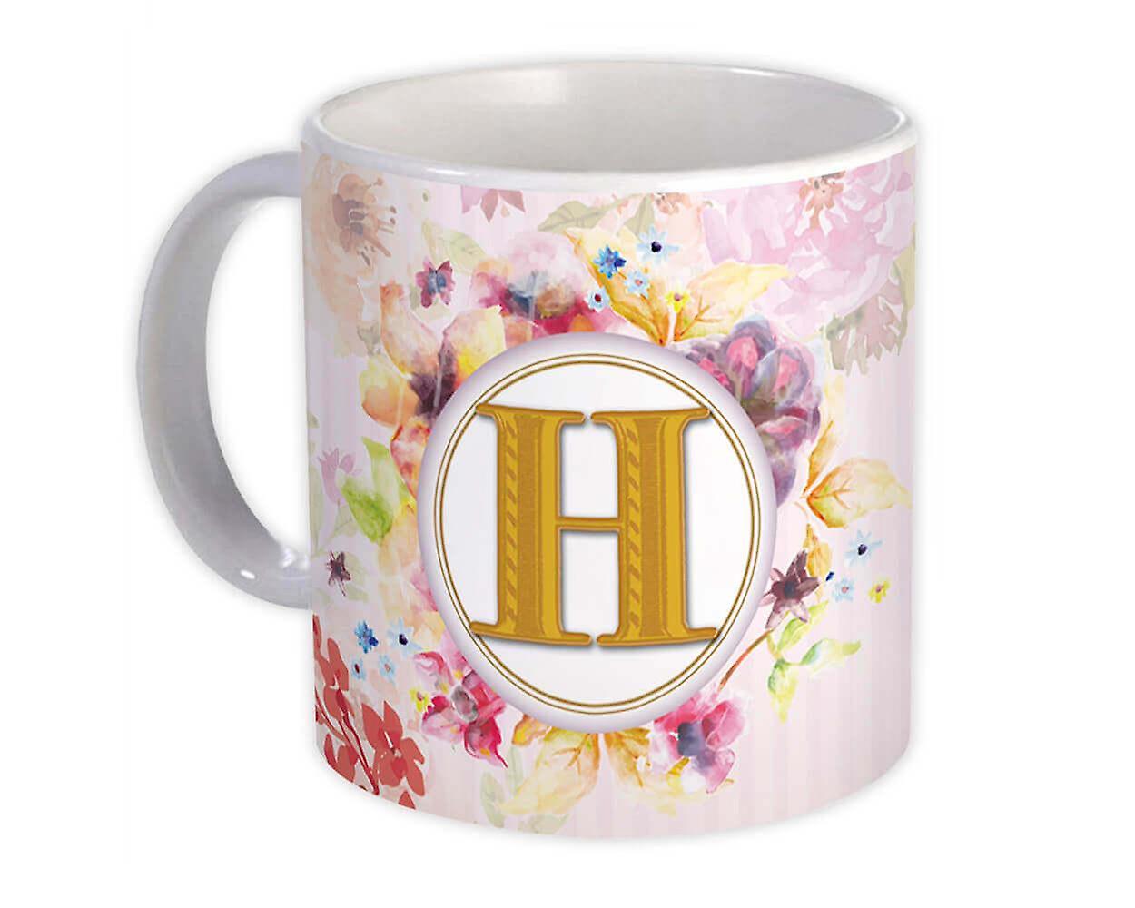 Geschenkbecher: Monogramm Buchstabe H Name