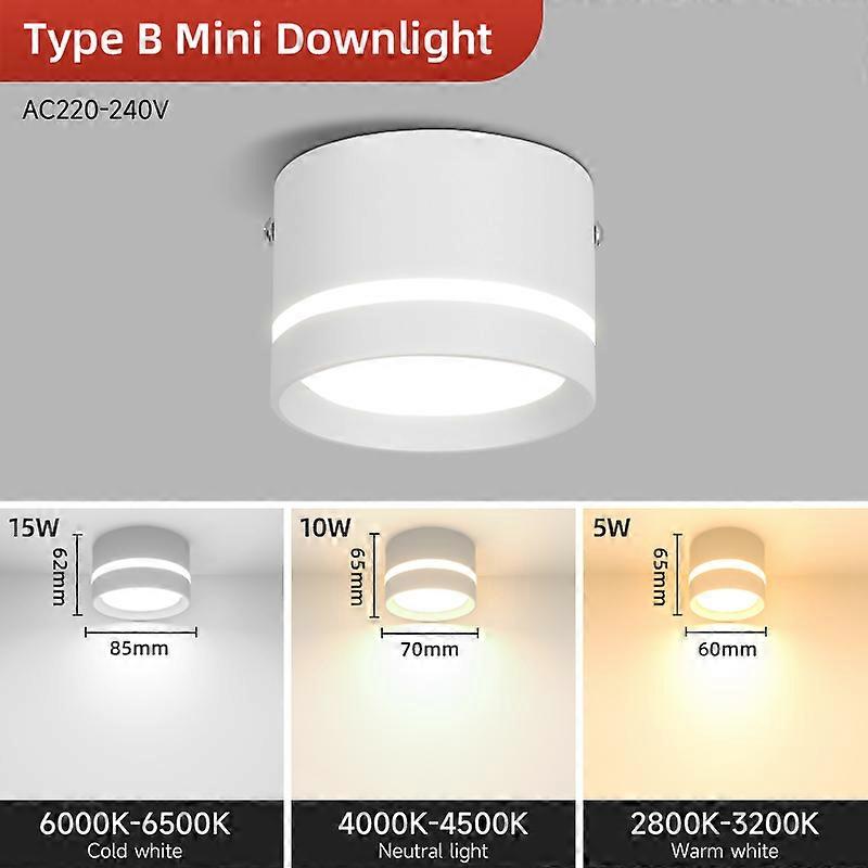 Surface Mounted Led Downlight Ceiling Spotlight 5W 10W 15W Down Light lamp for spot lights Indoor 220V Fixtures Lighting Kitchen