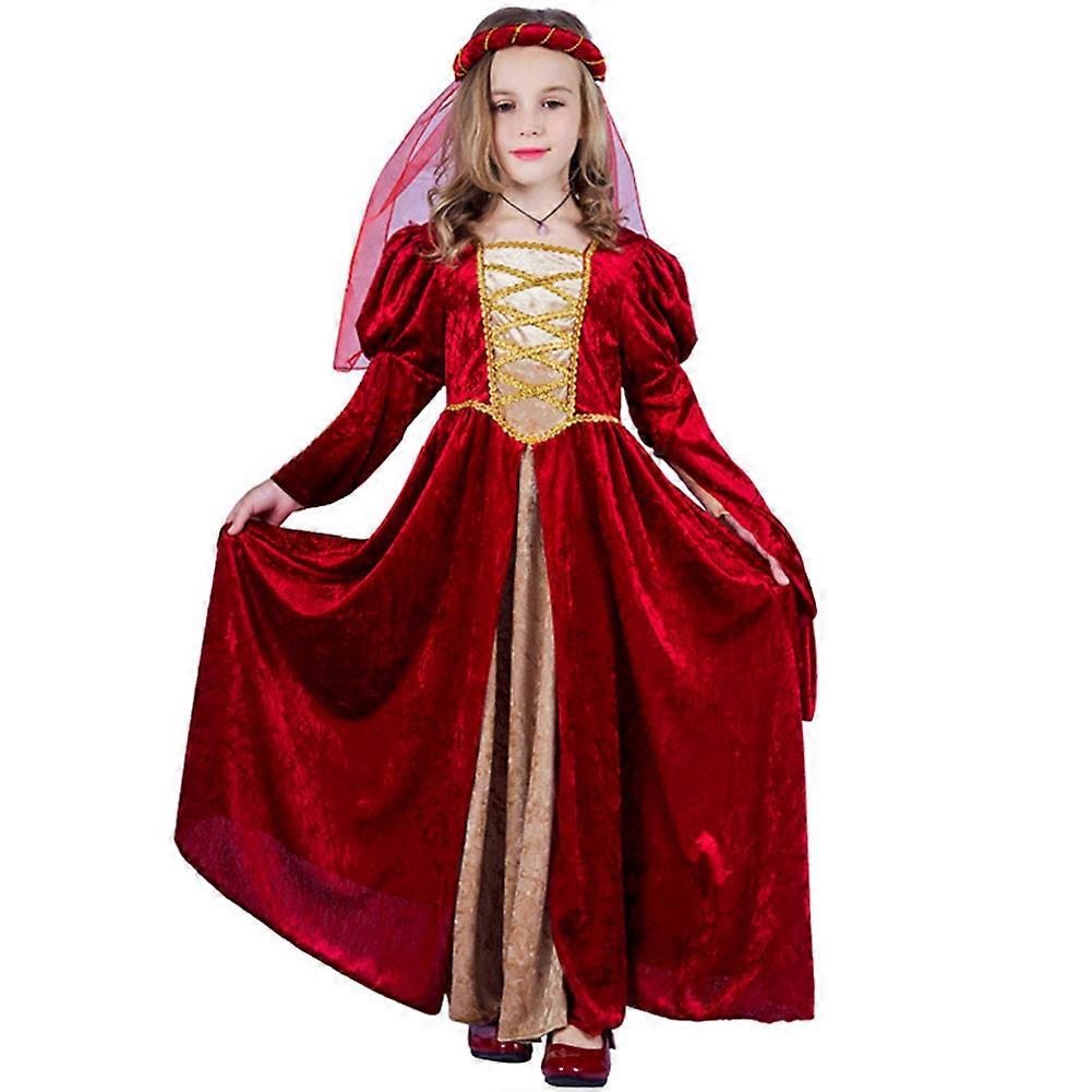 European and American Medieval Retro Dress for Girls Role Play Stage Performance Wearing