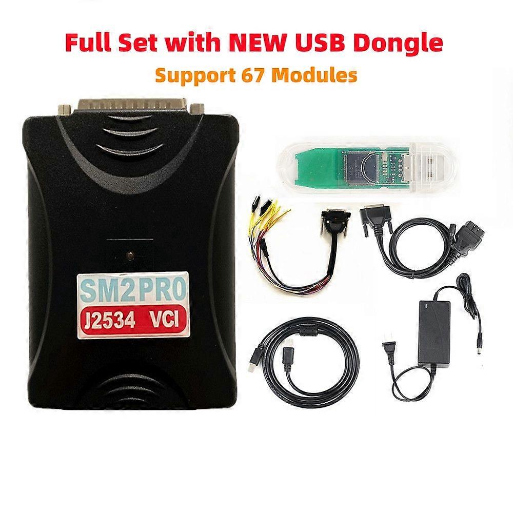 SM2 PRO VCI J2534 Matériel V2.21.21 avec Dongle 67 IN 1 ECU Lecture&Écriture V1.20 EEPROM FLASH BENCH OBD Support 12V/24V