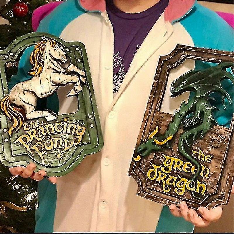Lord of the Prancing Pony και Green Dragon Pub Signs Set - Σύγχρονες διακοσμήσεις τέχνης τοίχου στο σπίτι