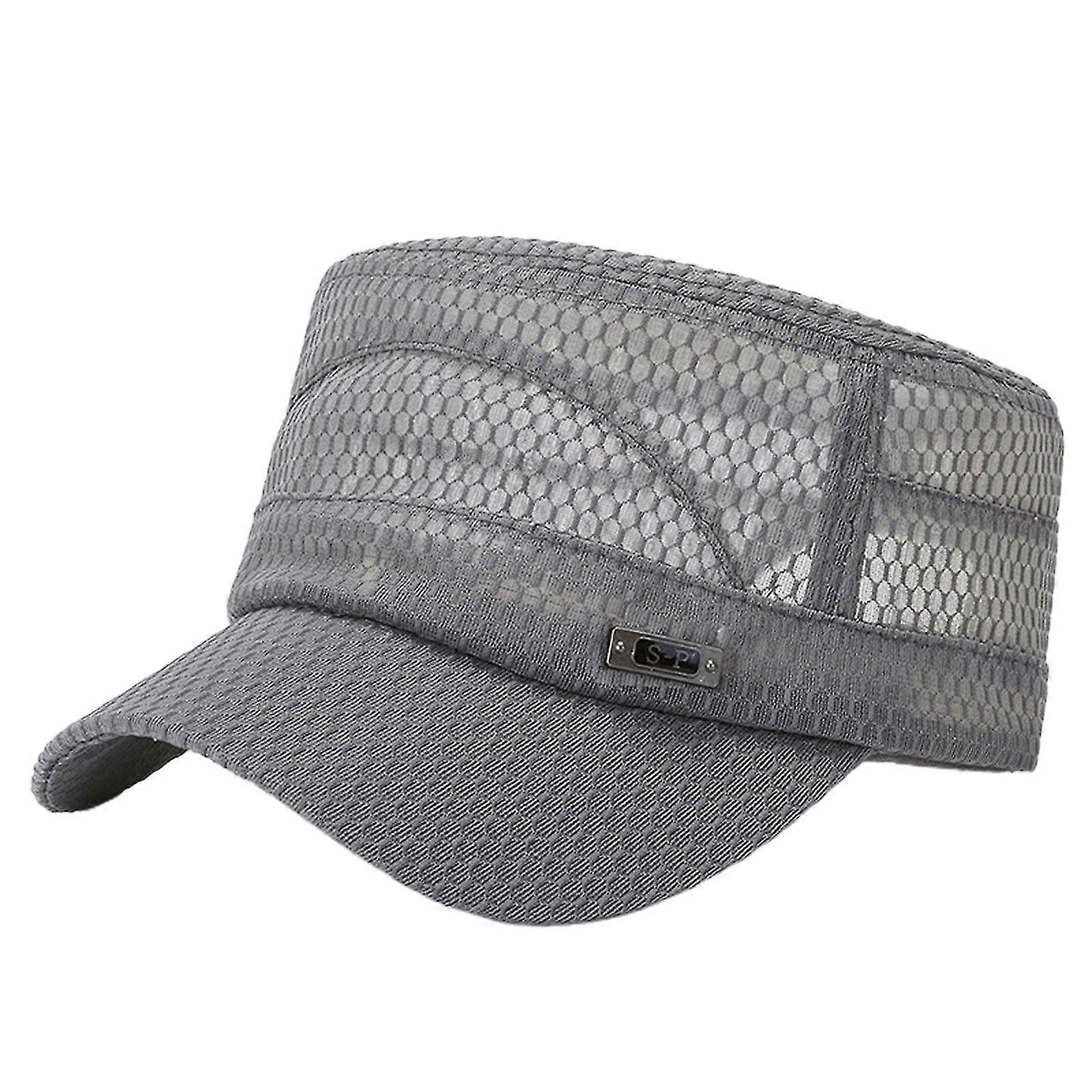 Utomhus Justerbara Solhattar Sommar Mesh Baseball Keps Andningsfunktion Snapbacks HattarLjusgrå