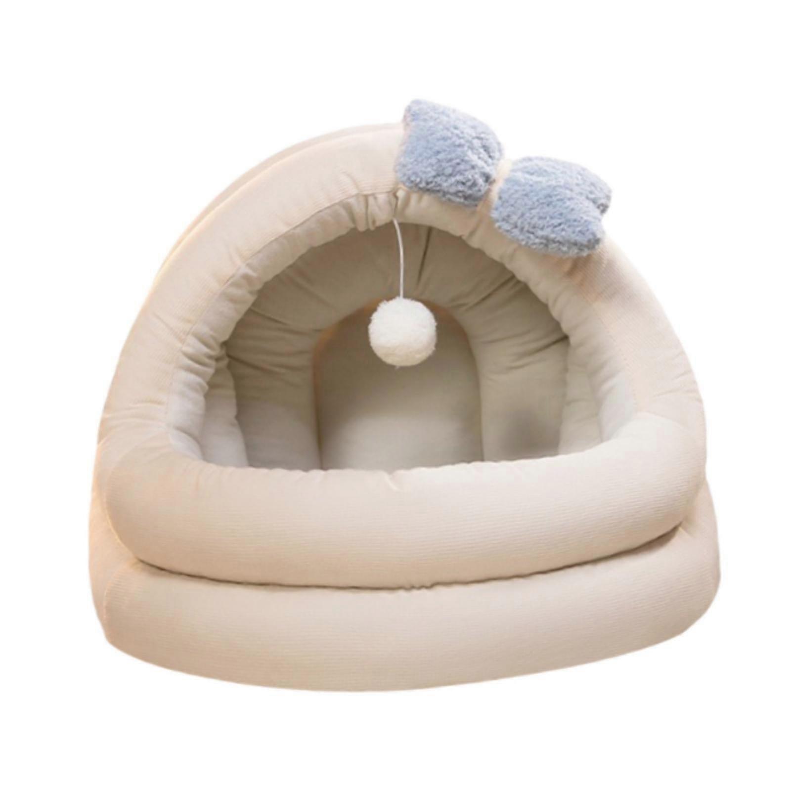 Winter Cats Warm Bed Warm Soft Non Slip Butterfly Design Small Medium Cat Bed S