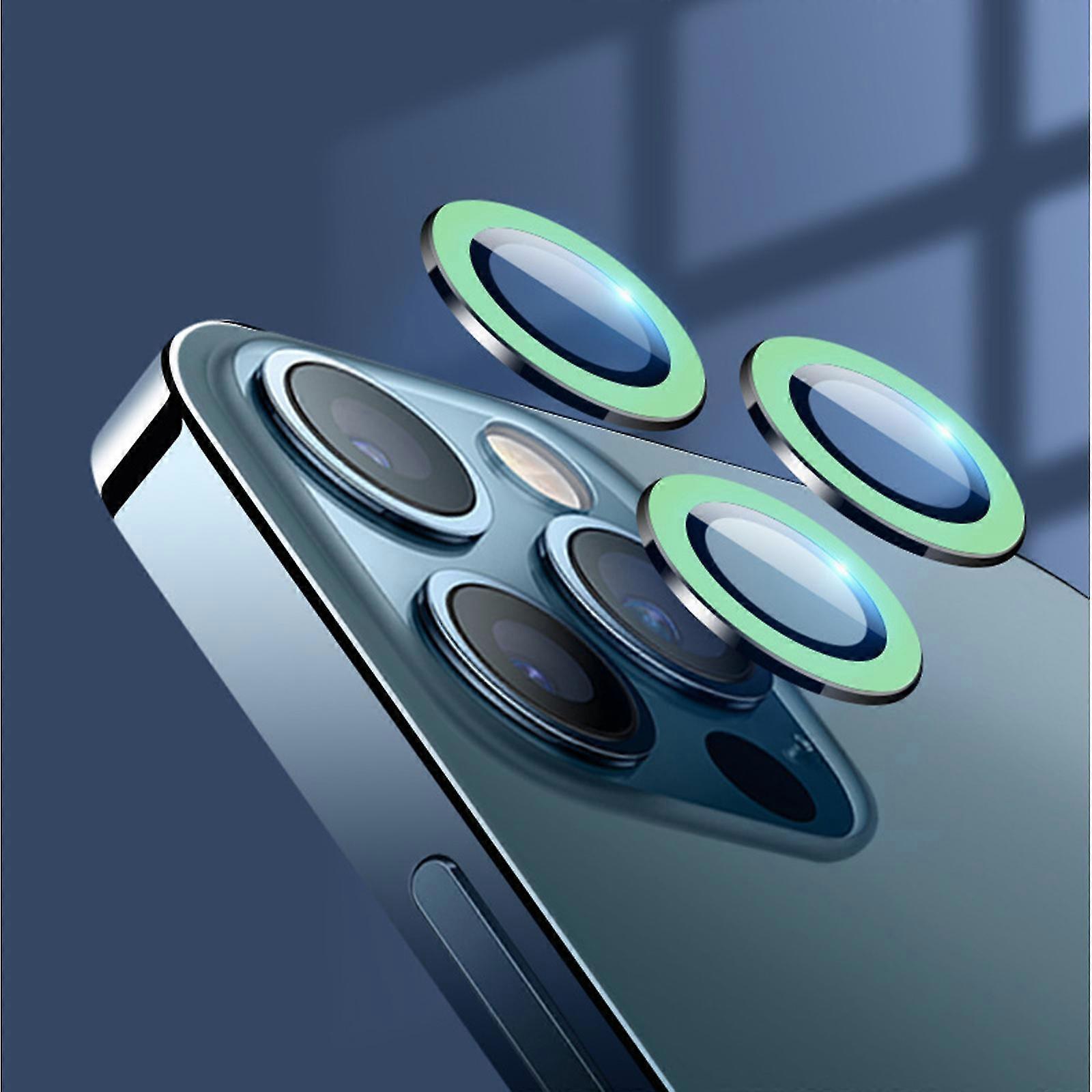 Luminous Camera Lens Protector Compatible For Iphone 15/iphone 15 Plus, Clear Tempered Glass Anti-scratch Metal Cover
