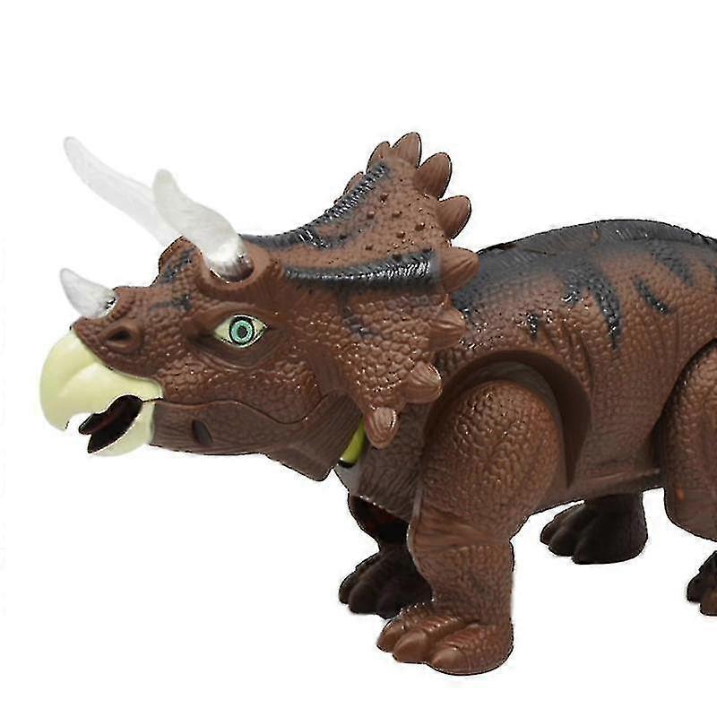 Laying Egg Dinosaur Walking Roaring Triceratop With Sound Light Toy