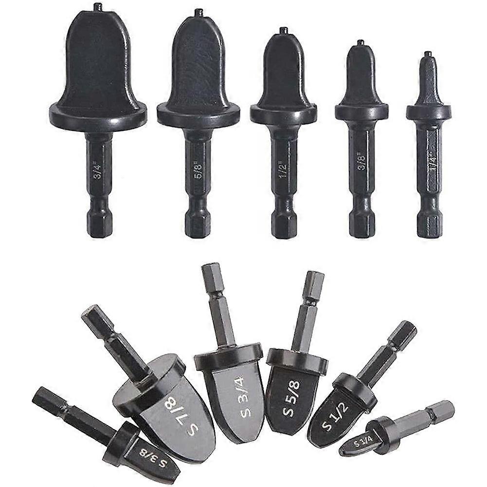 Hex Handle Conditioner Copper Pipe Swaging Tool, Swaging Tool Drill Bit Set Tube Flaring Tool Expan