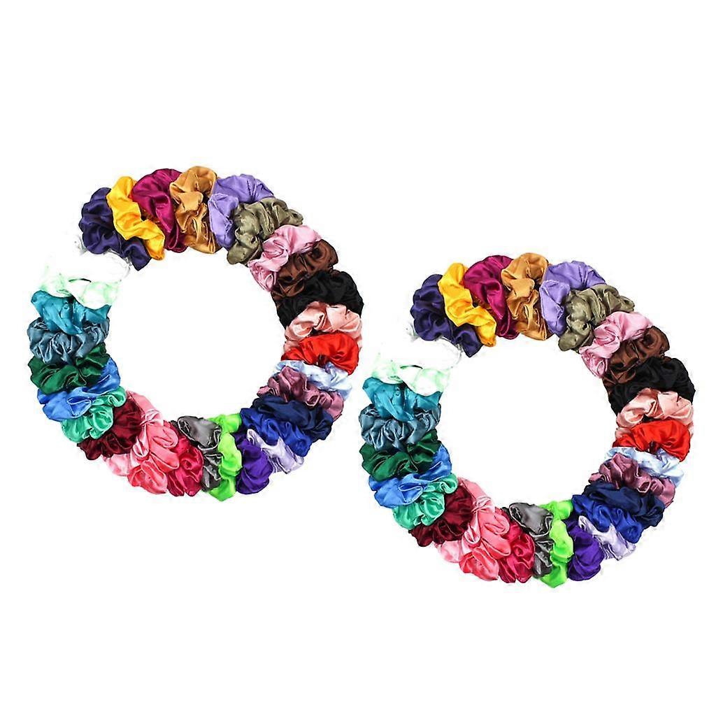 60pcs Scrunchie Elastic Hair Ties Strings Accessories for Holder