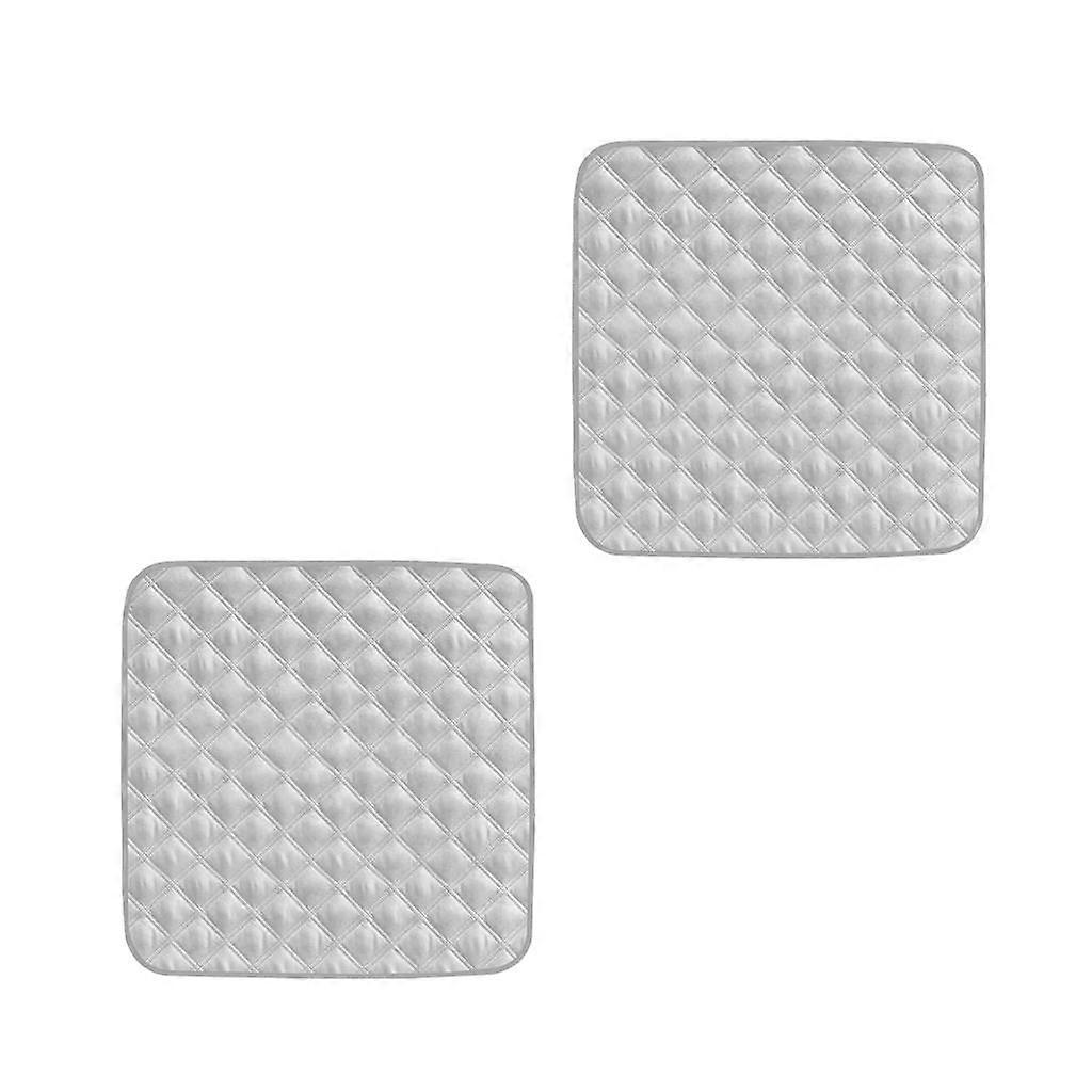 2Pcs Absorbent Washable Chair Protector Pad for Incontinence Gray