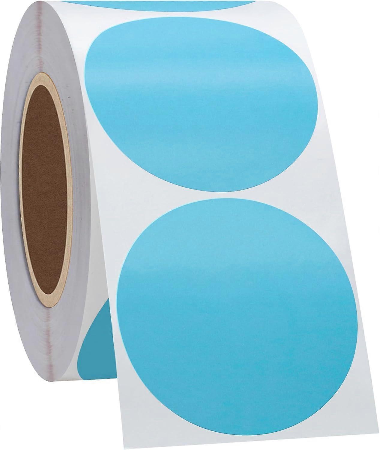 500 Pack Round Thermal Labels Multi-Purpose Sticker for Label Printers Light Blue 2.5cm