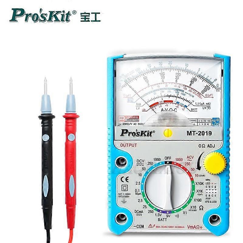 ProsKit MT-2019 Protective Function Analog Multimeter Safety Standard Professional Ohm Test Meter Tester Analog