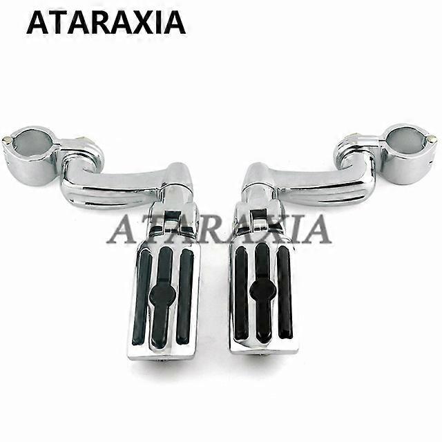 Motorcycle Highway Engine Guard Long Angled Foot Pegs Mount Footrest Pedal For Harley Dyna Fat Bob Softail Sportster XL883 1200