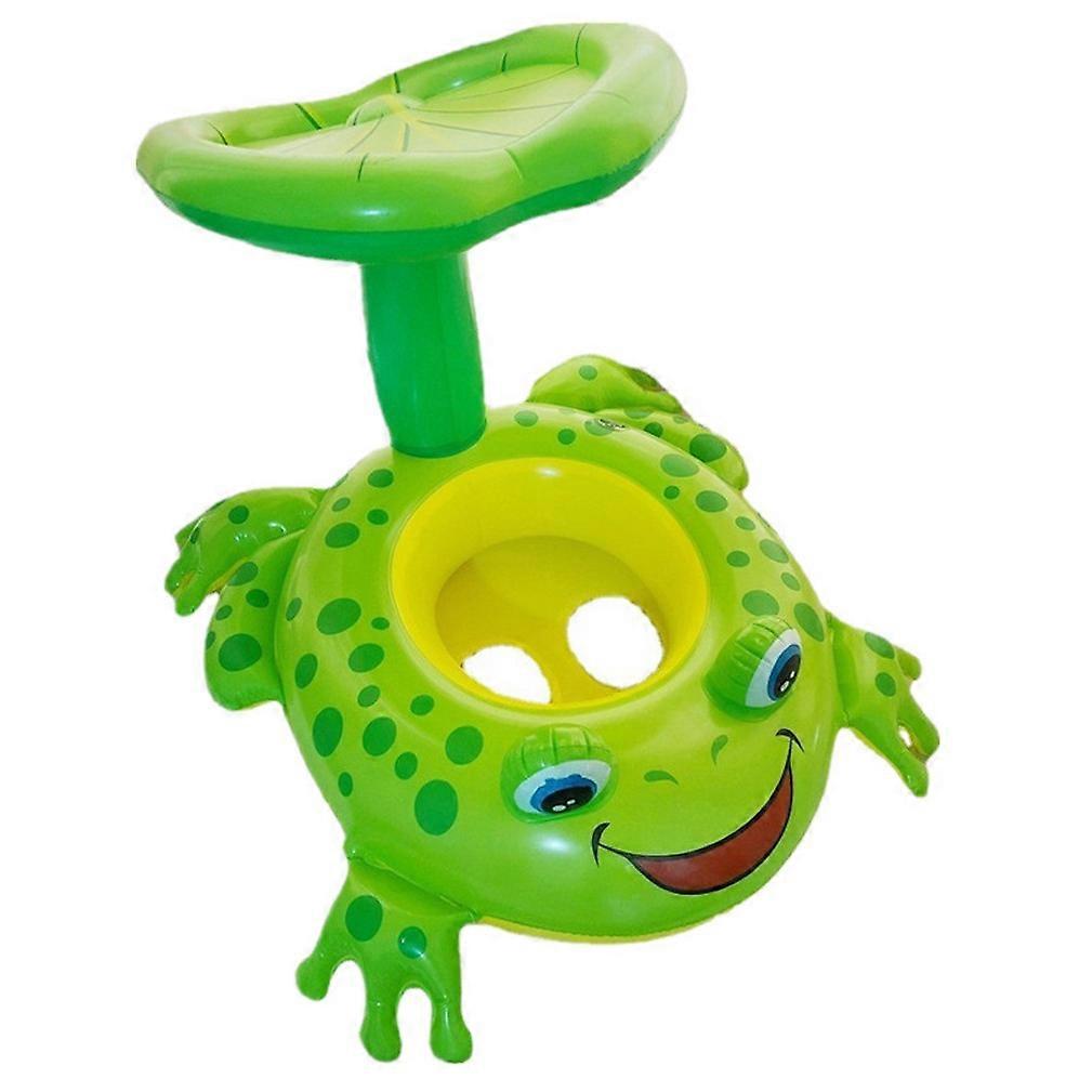 Green Frog Floating Boat Inflatable Swimming Ring with Seat