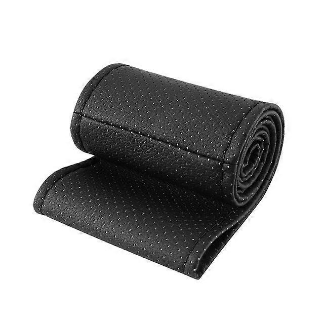 2022 New Anti-slip Breathable PU Leather DIY Car Steering Wheel Cover Case With Needles and Thread Fit for Diameter 36-38cm