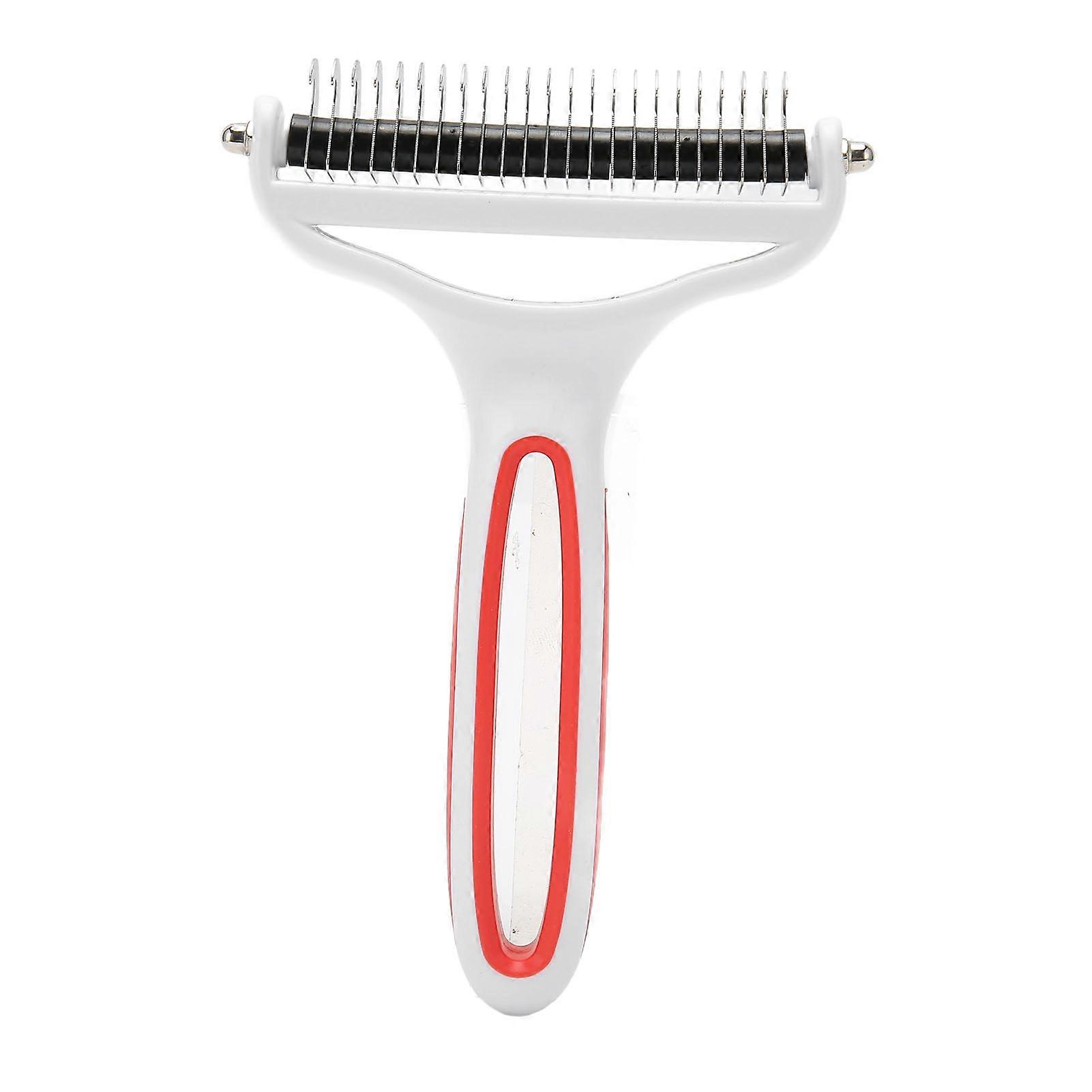 2 in 1 Pet Grooming Brush Washable Pet Dematting Comb Deshedding Tool Undercoat Rake for Cat Dog Removing Knots Tangles