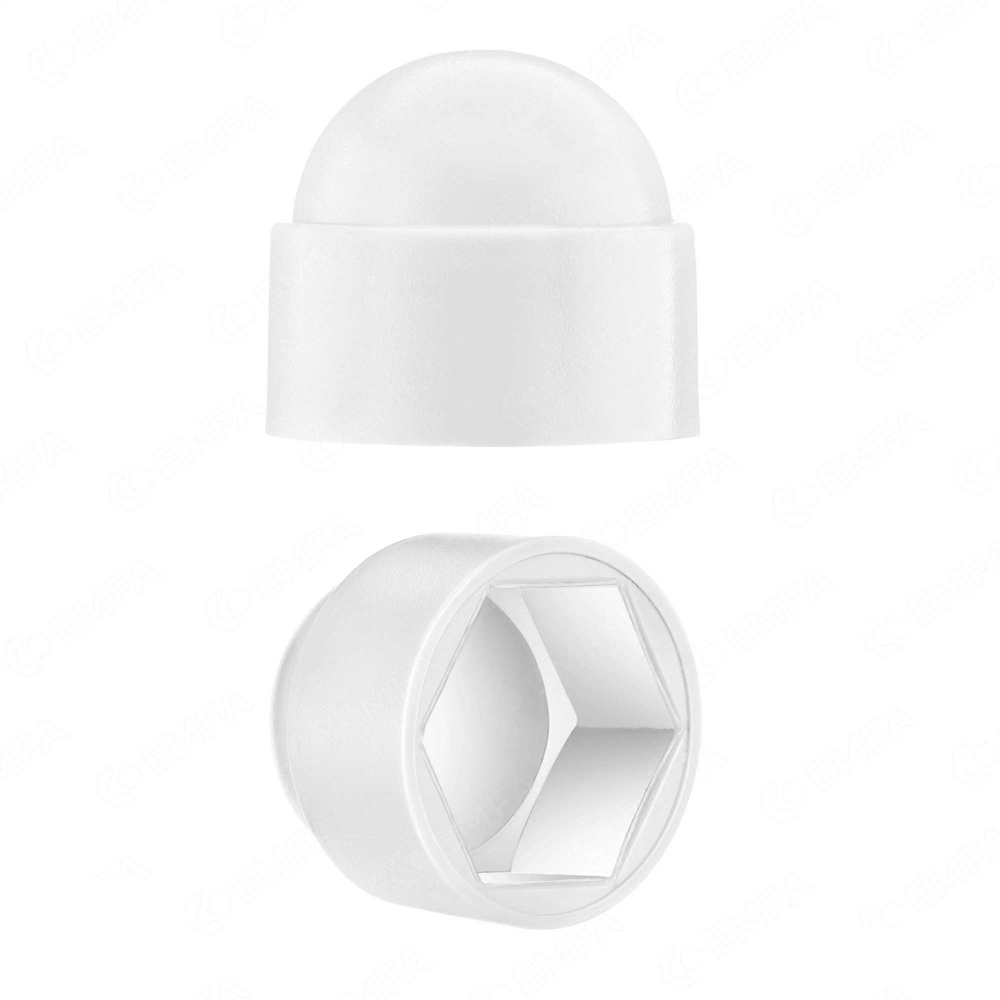 M8 Nut Covers For Spanner Size 13 White 10 Pcs. Stand-in