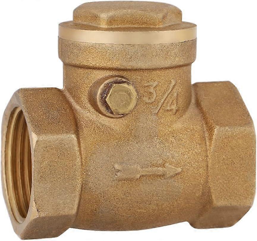 Check Valve, Swing Check Valve DN20 232PSI 3/4 Female Brass Water Check Valve One Way Thread Non Return Check Valve to Prevent Water Backflow